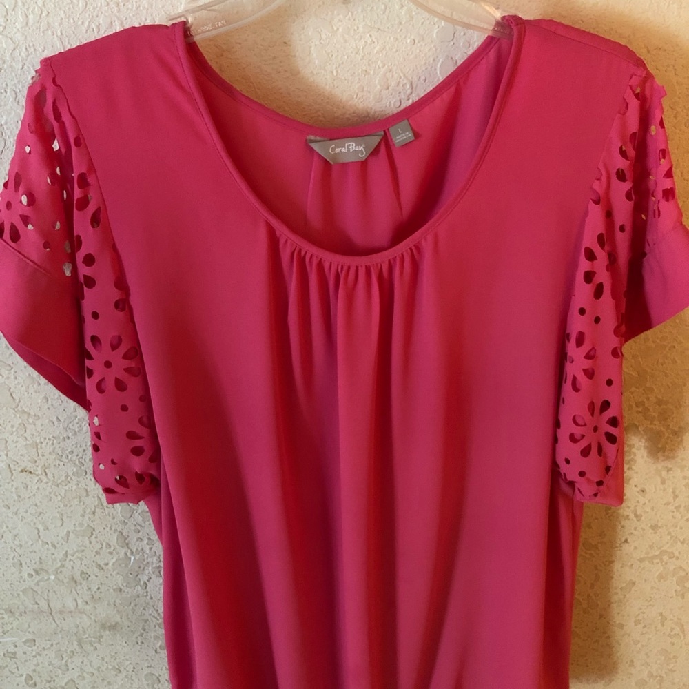 Coral Bay Lg women’s pink top with elastic waist